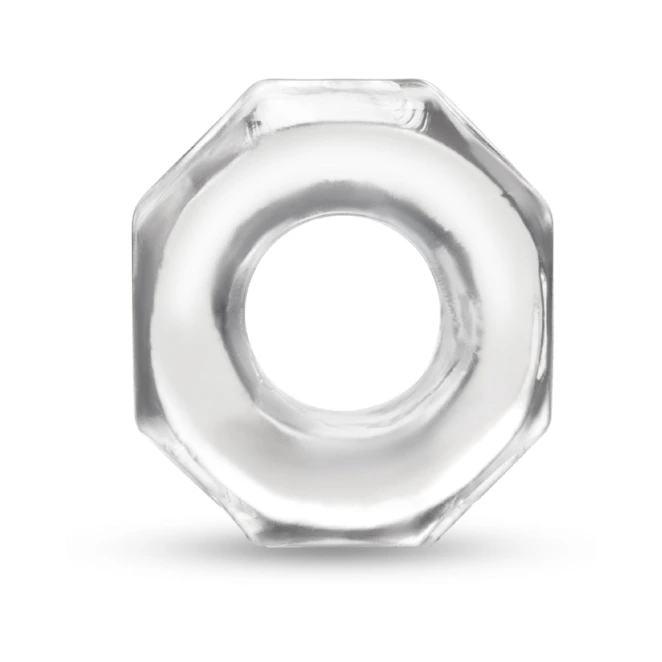 b-Vibe Stretch-Tech Bolt Ultra Stretchy TPE Cock Ring Clear