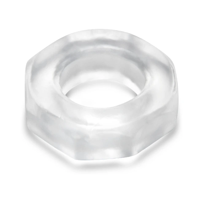 b-Vibe Stretch-Tech Bolt Ultra Stretchy TPE Cock Ring Clear