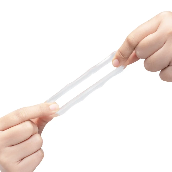 b-Vibe Stretch-Tech Bolt Ultra Stretchy TPE Cock Ring Clear