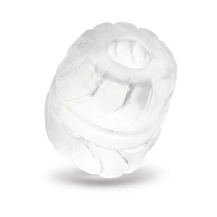 b-Vibe Stretch-Tech Barrel 16mm Ultra Stretchy Cock Ring and Ball Stretcher Clear