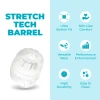 b-Vibe Stretch-Tech Barrel 16mm Ultra Stretchy Cock Ring and Ball Stretcher Clear
