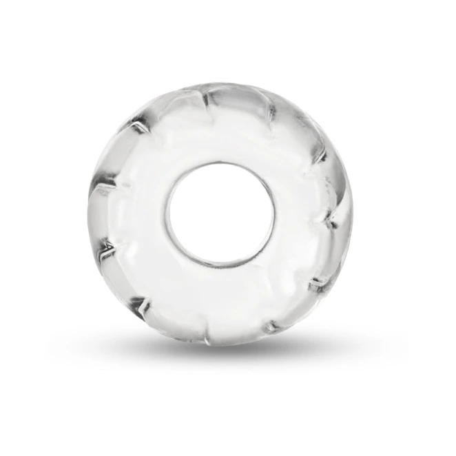 b-Vibe Stretch-Tech Barrel 16mm Ultra Stretchy Cock Ring and Ball Stretcher Clear