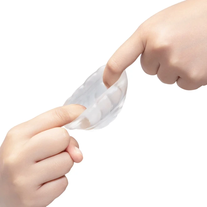b-Vibe Stretch-Tech Barrel 16mm Ultra Stretchy Cock Ring and Ball Stretcher Clear