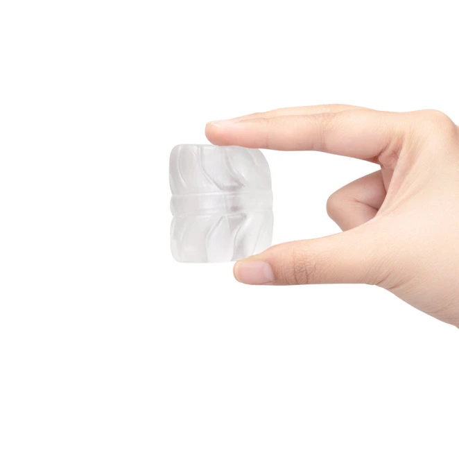 b-Vibe Stretch-Tech Barrel 16mm Ultra Stretchy Cock Ring and Ball Stretcher Clear