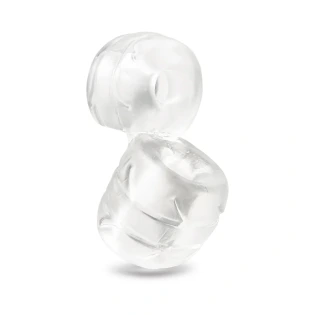 b-Vibe Stretch-Tech Double Barrel Ultra Stretchy Cock Ring and Ball Stretcher Clear