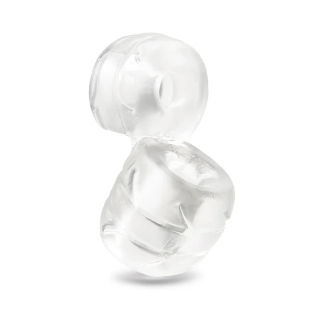 b-Vibe Stretch-Tech Double Barrel Ultra Stretchy Cock Ring and Ball Stretcher Clear