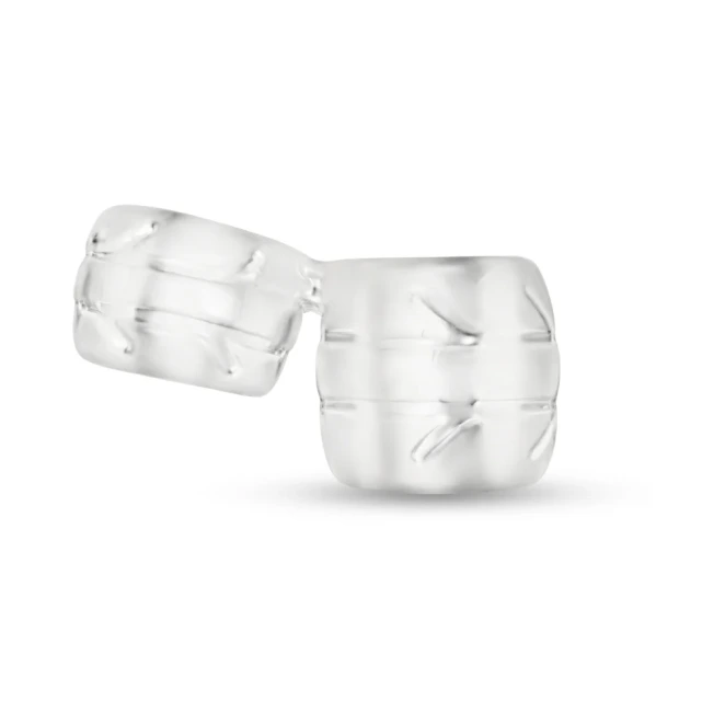 b-Vibe Stretch-Tech Double Barrel Ultra Stretchy Cock Ring and Ball Stretcher Clear