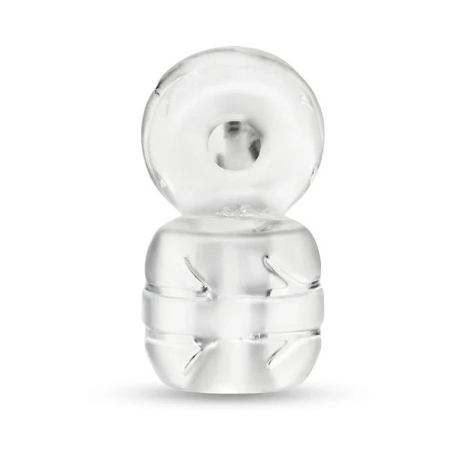 b-Vibe Stretch-Tech Double Barrel Ultra Stretchy Cock Ring and Ball Stretcher Clear