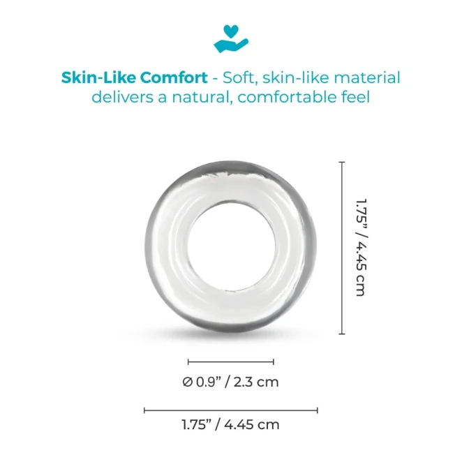 b-Vibe Stretch-Tech Choke 23mm Ultra Stretchy Cock Ring Clear