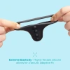 qb-Vibe Flex Ring Shaft Ultra Soft Silicone Cock Ring with Shaft Sleeve and Ball Stretcher Black