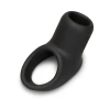 qb-Vibe Flex Ring Shaft Ultra Soft Silicone Cock Ring with Shaft Sleeve and Ball Stretcher Black