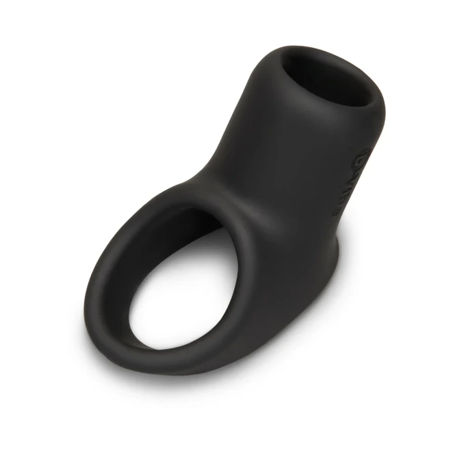 qb-Vibe Flex Ring Shaft Ultra Soft Silicone Cock Ring with Shaft Sleeve and Ball Stretcher Black