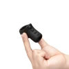qb-Vibe Flex Ring Shaft Ultra Soft Silicone Cock Ring with Shaft Sleeve and Ball Stretcher Black