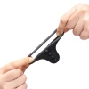 qb-Vibe Flex Ring Shaft Ultra Soft Silicone Cock Ring with Shaft Sleeve and Ball Stretcher Black