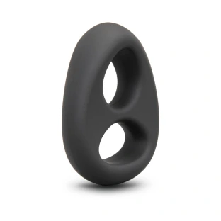 b-Vibe Flex Ring Eight Super Soft Silicone Cock and Ball Ring Black