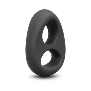 b-Vibe Flex Ring Eight Super Soft Silicone Cock and Ball Ring Black