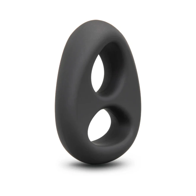 b-Vibe Flex Ring Eight Super Soft Silicone Cock and Ball Ring Black