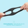 b-Vibe Flex Ring Eight Super Soft Silicone Cock and Ball Ring Black