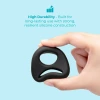 b-Vibe Flex Ring Eight Super Soft Silicone Cock and Ball Ring Black