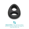 b-Vibe Flex Ring Eight Super Soft Silicone Cock and Ball Ring Black