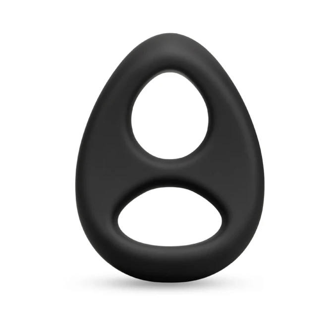 b-Vibe Flex Ring Eight Super Soft Silicone Cock and Ball Ring Black