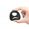 b-Vibe Flex Ring Eight Super Soft Silicone Cock and Ball Ring Black