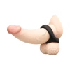 b-Vibe Flex Ring Eight Super Soft Silicone Cock and Ball Ring Black