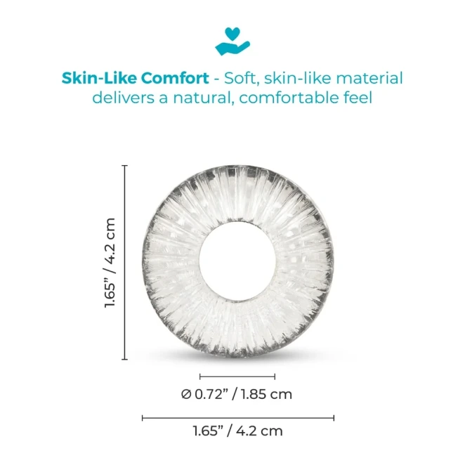 b-Vibe Stretch-Tech Swirl Ultra Stretchy TPE Cock Ring Clear
