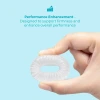b-Vibe Stretch-Tech Swirl Ultra Stretchy TPE Cock Ring Clear