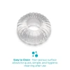 b-Vibe Stretch-Tech Swirl Ultra Stretchy TPE Cock Ring Clear