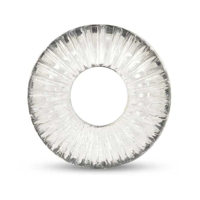 b-Vibe Stretch-Tech Swirl Ultra Stretchy TPE Cock Ring Clear