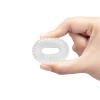 b-Vibe Stretch-Tech Swirl Ultra Stretchy TPE Cock Ring Clear