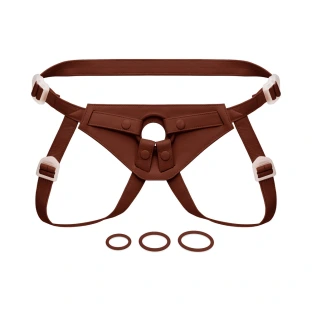 Together Tones NudeFit FlexCurv Strap-On Harness Dark