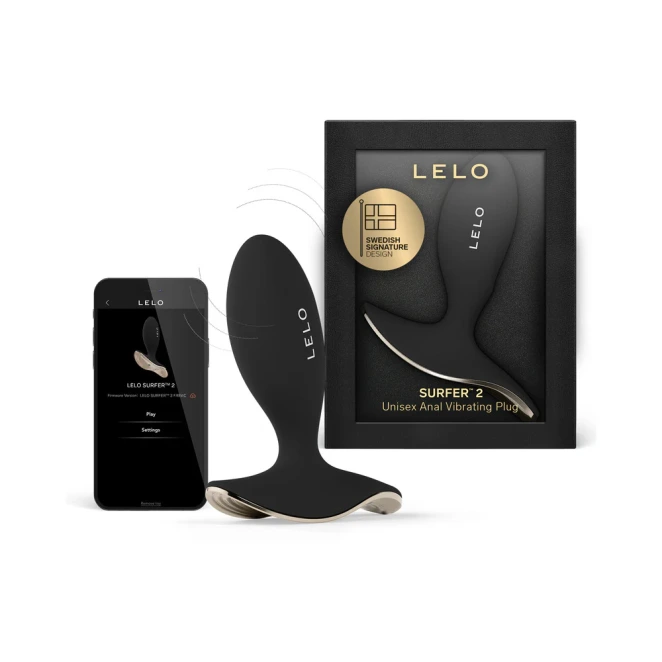 LELO Surfer 2 App-Controlled Anal Vibrating Plug Black