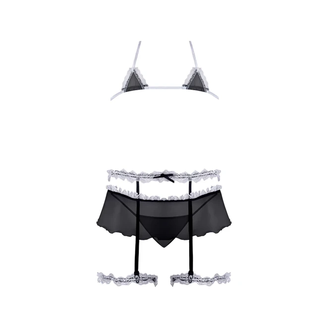 Magic Silk Sexy Time Frills & Thrills French Maid Costume Black