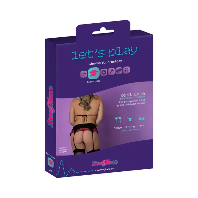 Magic Silk Sexy Time Oral Exam Scholar Costume Red