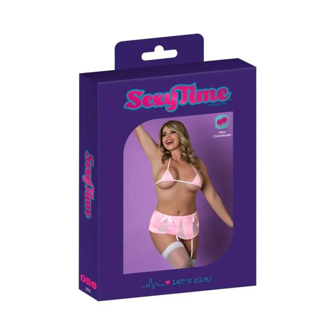 Magic Silk Sexy Time Half Time Honey Cheerleader Costume Pink
