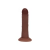 6 Inch RealRock Ultra Realistic Dual Density Silicone Curved Dildo Brown