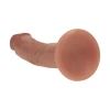6 Inch RealRock Ultra Realistic Dual Density Silicone Curved Dildo Tan