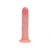 7 Inch RealRock Ultra Realistic Dual Density Silicone Curved Dildo Beige