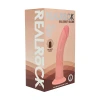 8 Inch RealRock Ultra Realistic Dual Density Silicone Curved Dildo Beige