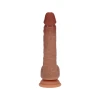 7 Inch RealRock Ultra Realistic Dual Density Silicone Vibrating Thrusting Dildo with Balls Tan