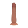 8 Inch RealRock Ultra Realistic Sliding Skin Dual Density Silicone Dildo Tan