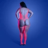 Fantasy Lingerie Glow Turn Up Bodystocking with Back Cut-Out Detail