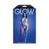 Fantasy Lingerie Glow Lights Get Low Floral Knit Asymmetrical Bodystocking & Panty