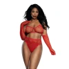 Dreamgirl Lace Seamless 3-Piece Set Red