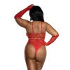 Dreamgirl Lace Seamless 3-Piece Set Red