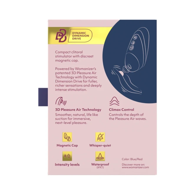 Womanizer Next Liberty Blue Red Clitoral Suction Stimulator