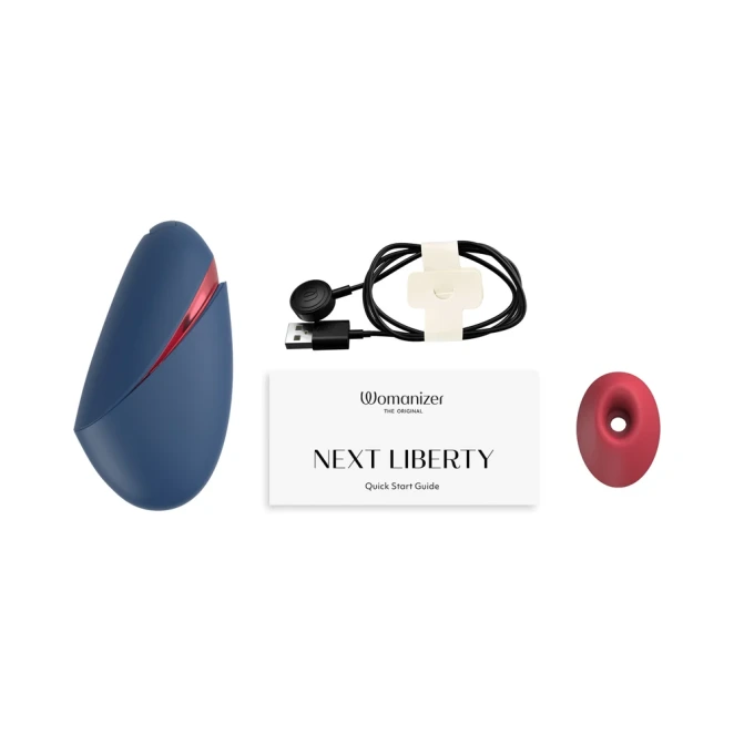 Womanizer Next Liberty Blue Red Clitoral Suction Stimulator