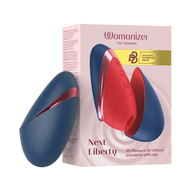 Womanizer Next Liberty Blue Red Clitoral Suction Stimulator